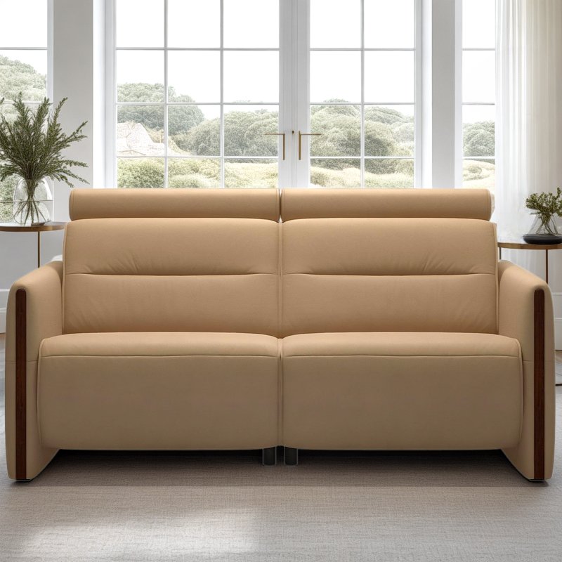 Stressless Stressless Emily 2 Seater Sofa with Wood Arms in Leather