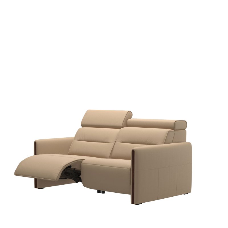 Stressless Stressless Emily 2 Seater Power Recliner with Wood Arms in Leather