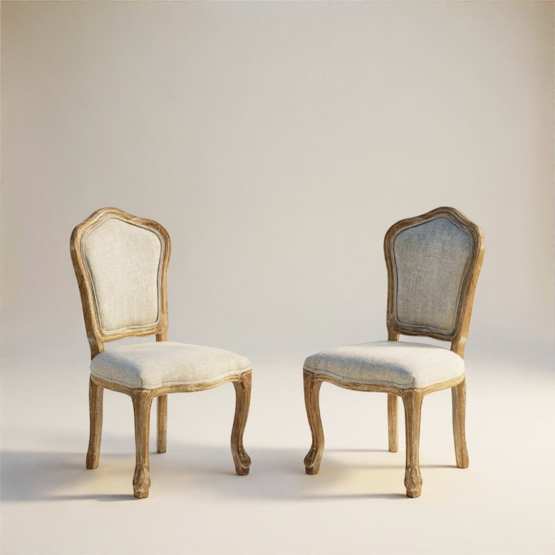 H Collection Camilla Camilla Set Of 2 Upholstered Dining Chairs