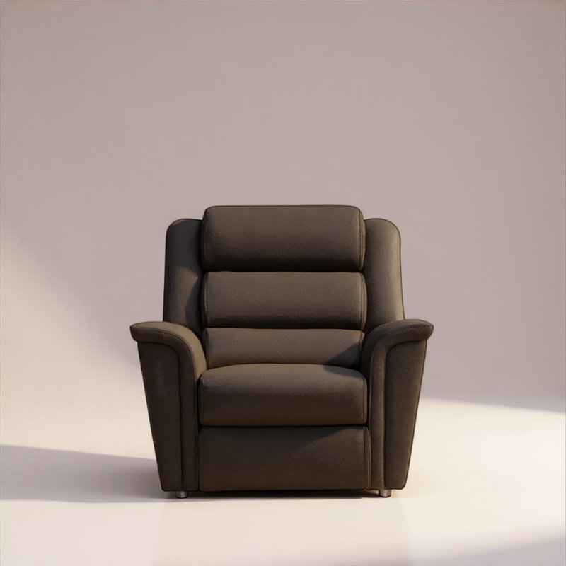 Colorado Static Armchair in Como Black Leather