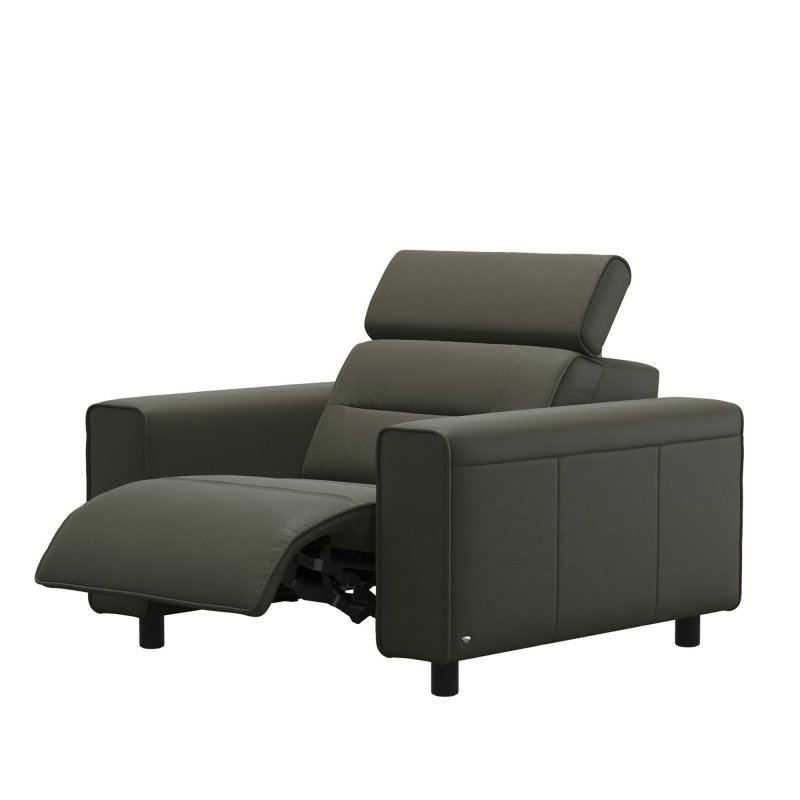 Stressless Stressless Emily Power Recliner with Wide Arms in Leather
