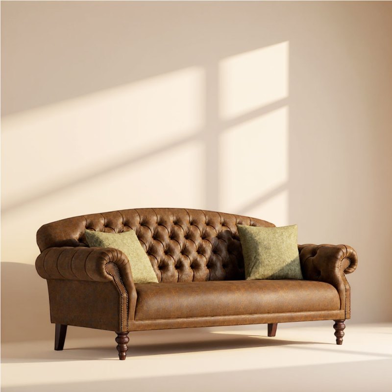 Arbroath Midi Leather Sofa Main Image HF