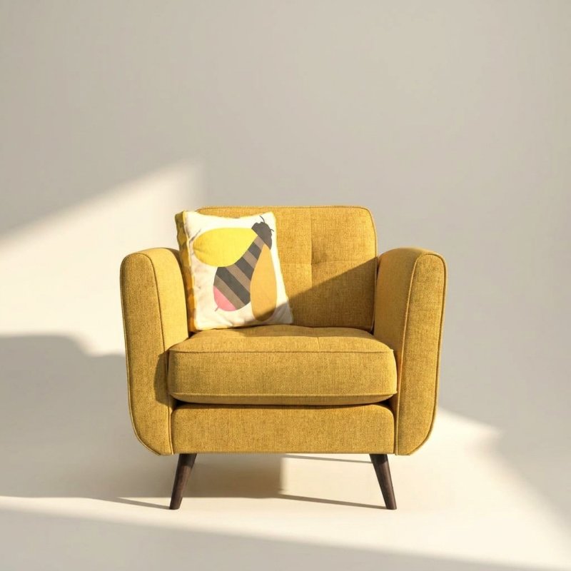 Ivy Armchair Blythe Sunflower Walnut 1