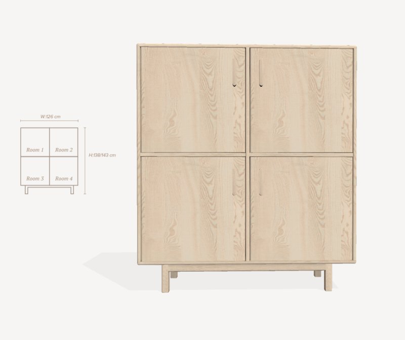 Options 2 Section Cabinet 2