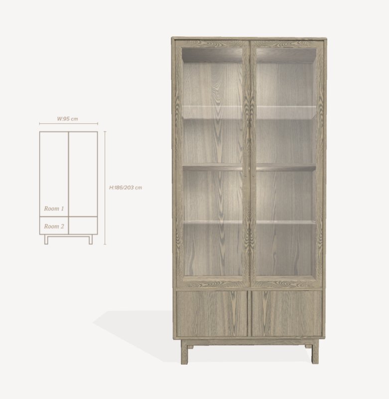 Options Tall 2 Section Vitrine 1