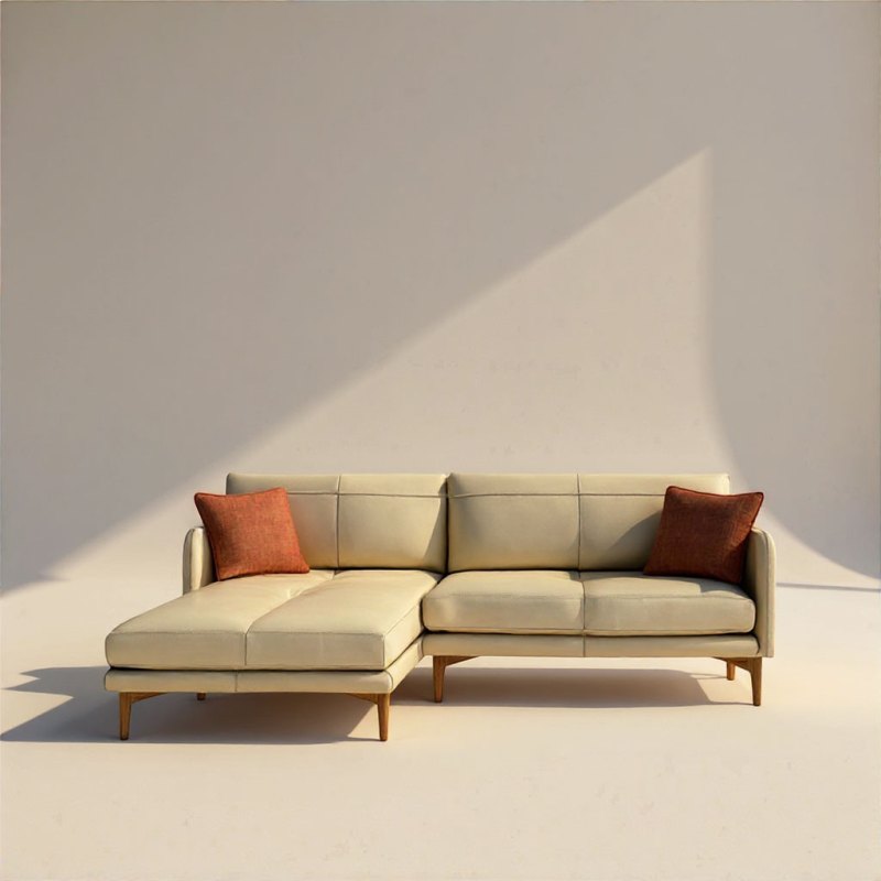 Aosta Small Chaise Leather LHF Main Image HF