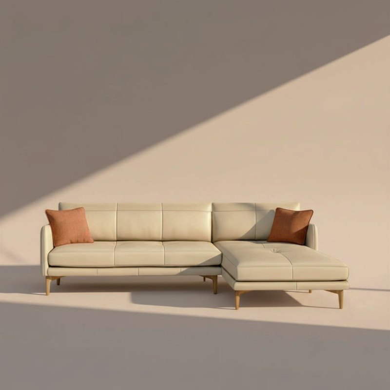 Aosta Medium Chaise Leather RHF Main Image HF