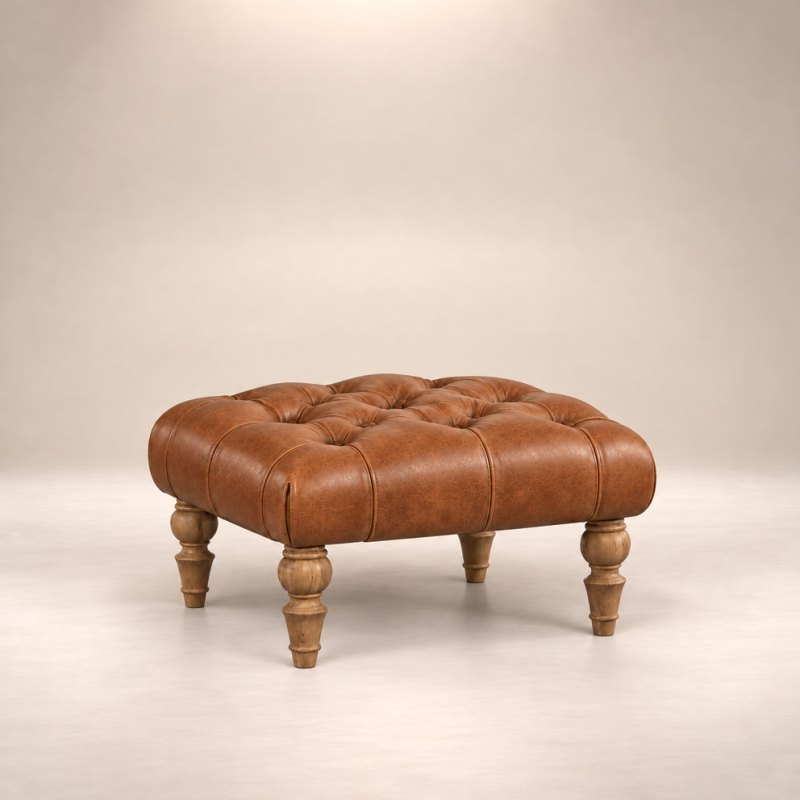 Newton Stool Leather Main Image HF