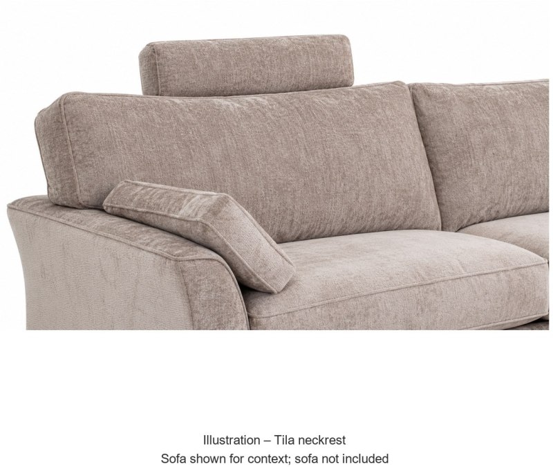 Illustration - Tila neckrest; sofa shown for context, not included