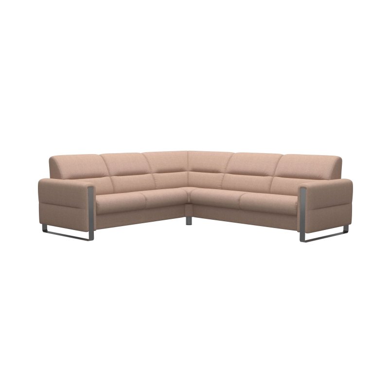 Stressless Stressless Fiona Corner Group, 2.5 Seats LHF, 2.5 Seats RHF, with Steel Arms in Fabric