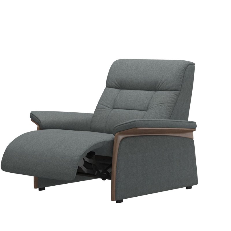 Stressless Stressless Mary Power Recliner with Wood Arms in Fabric