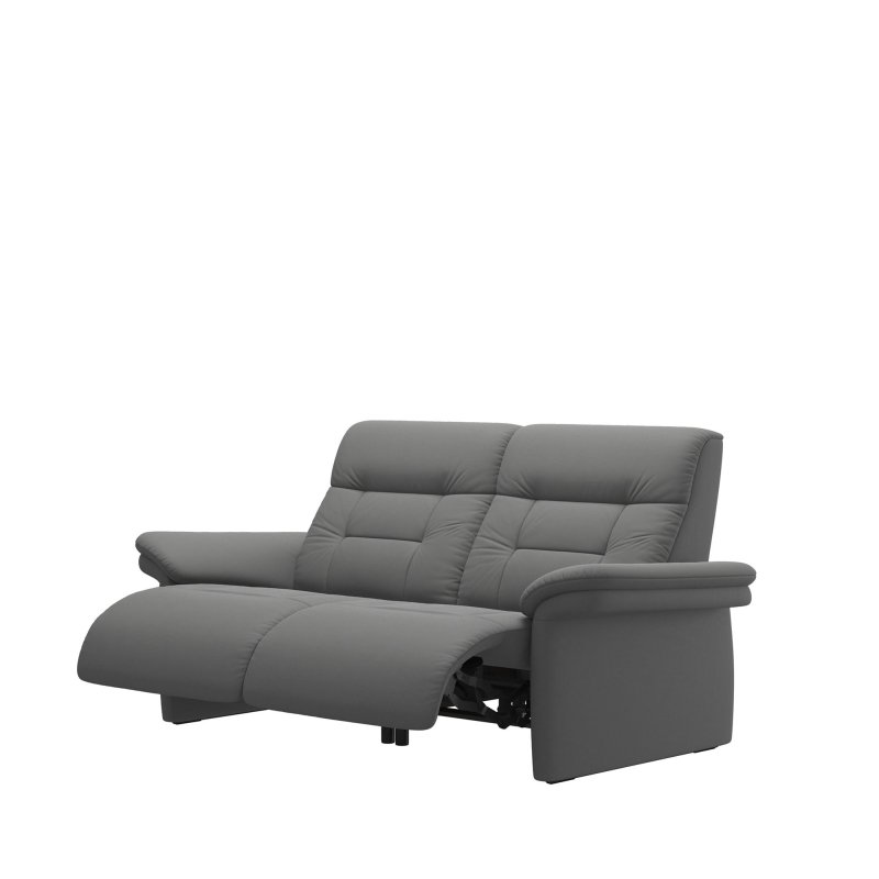 Stressless Stressless Mary 2 Seater Power Recliner with Upholstered Arms in Leather