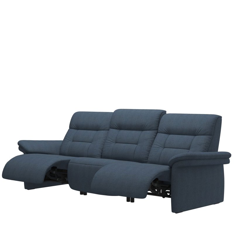 Stressless Stressless Mary 3 Seater Power Recliner with Upholstered Arms in Fabric