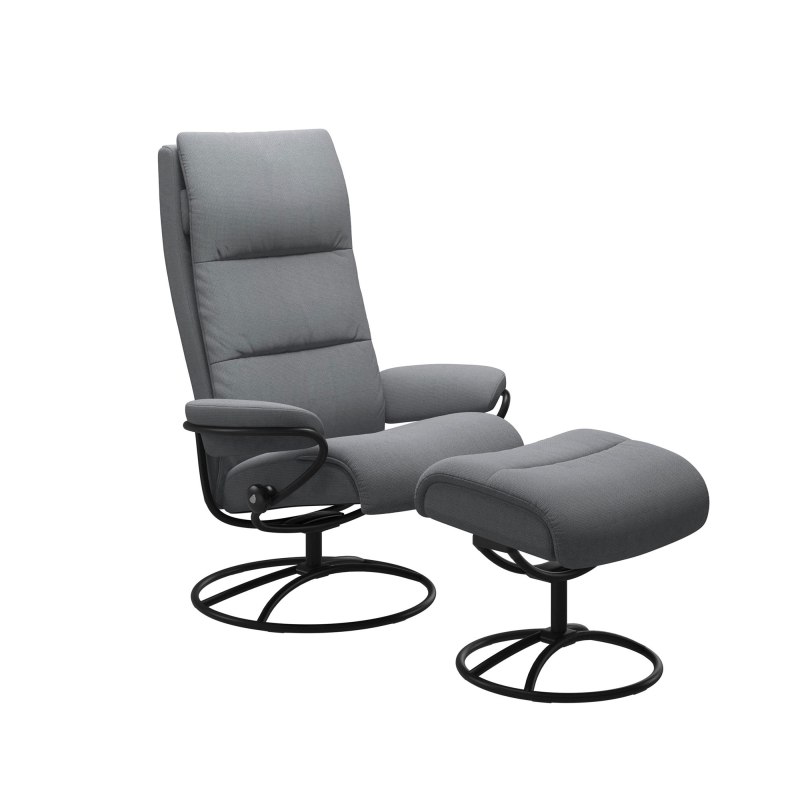Stressless Stressless Tokyo High Back Chair in Fabric, Original Base with Footstool
