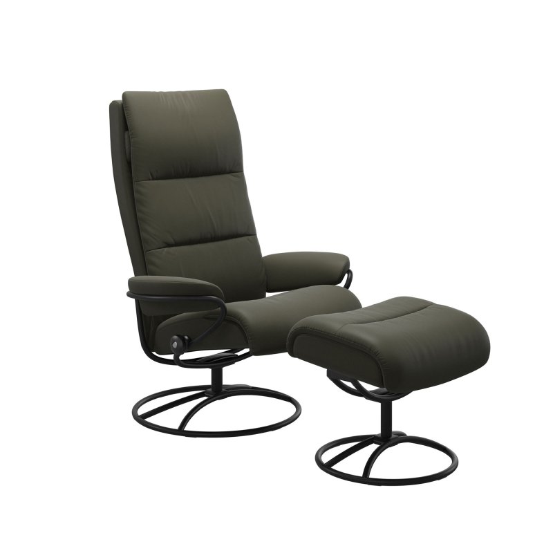 Stressless Stressless Tokyo High Back Chair in Leather, Original Base with Footstool