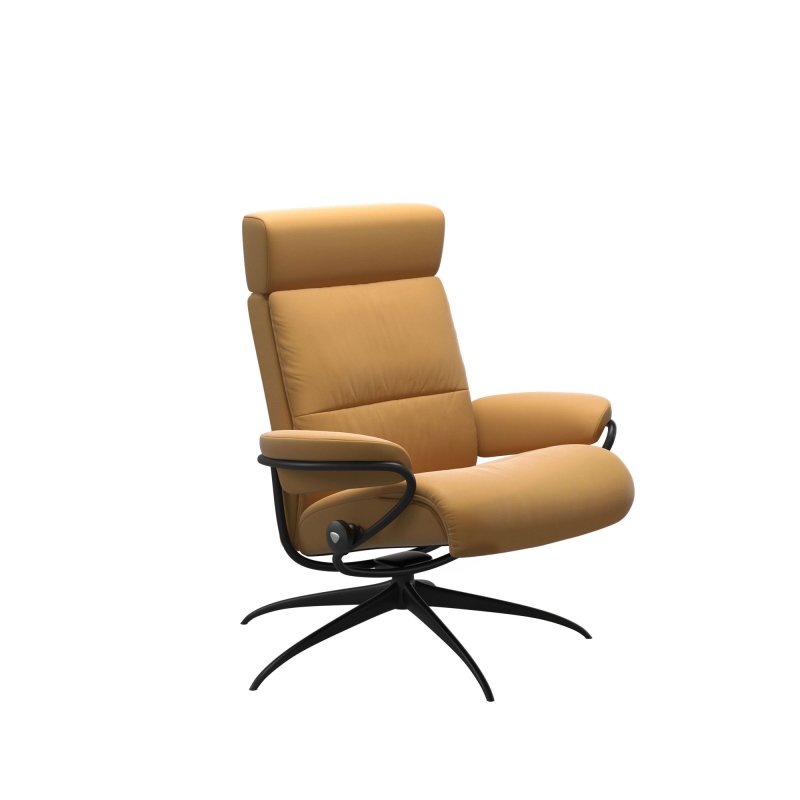 Stressless Stressless Tokyo Chair with Adjustable Headrest in Leather, Star Base