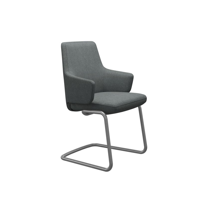 Stressless Stressless Vanilla Low Back Dining Chair with Arms and D400 Legs in Fabric