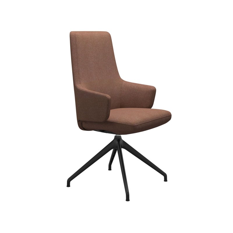 Stressless Stressless Vanilla High Back Dining Chair with Arms and D350 Legs in Fabric