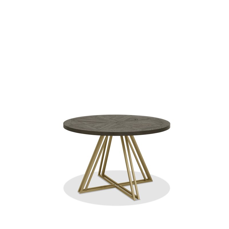 Bentley Designs Athena Fumed Oak 4 Seater Circular Dining Table