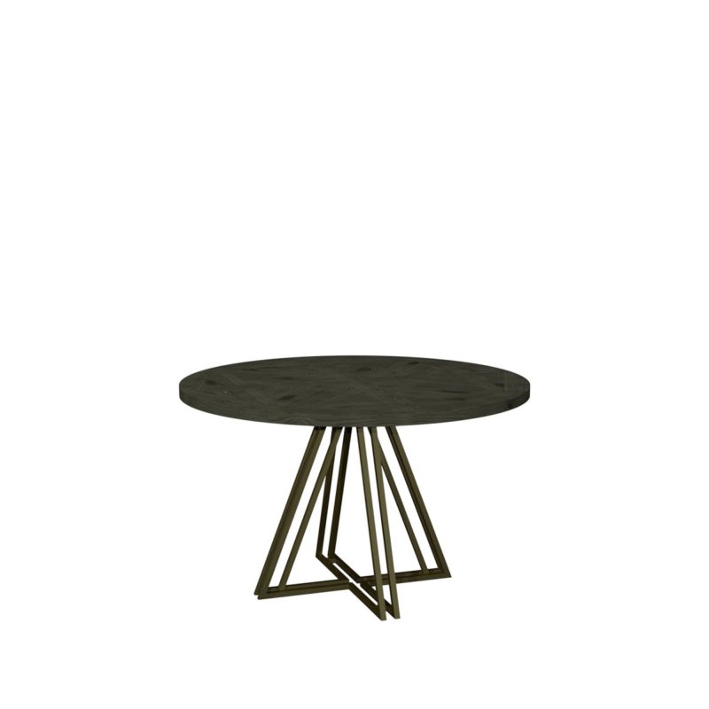 Bentley Designs Athena Fumed Oak 4 Seater Circular Dining Table