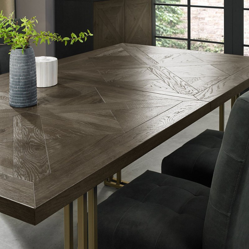 Bentley Designs Athena Fumed Oak 6-8 Extension Dining Table