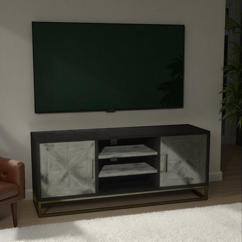 Bentley Designs Athena Fumed Oak Entertainment Unit with Doors