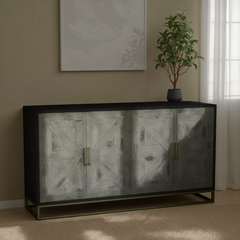 Bentley Designs Athena Fumed Oak Wide Sideboard