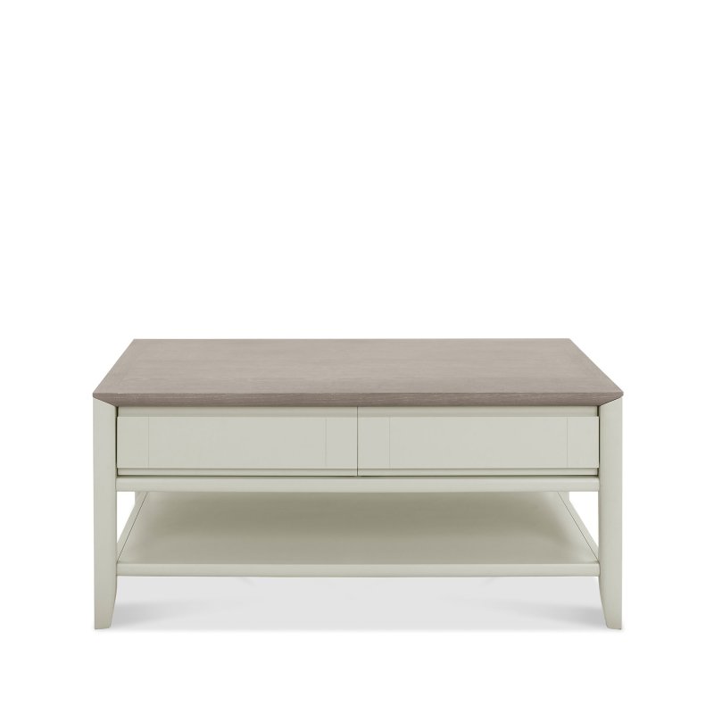 Bentley Designs Bergen Grey Washed Oak & Soft Grey Coffee Table with Drawer