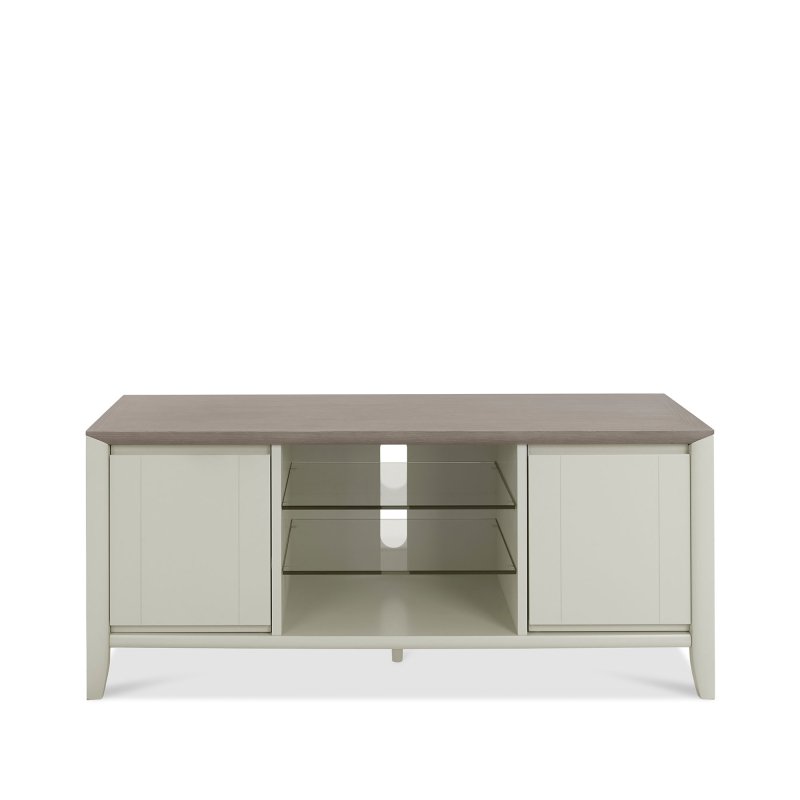 Bentley Designs Bergen Grey Washed Oak Soft Grey Entertainment Unit