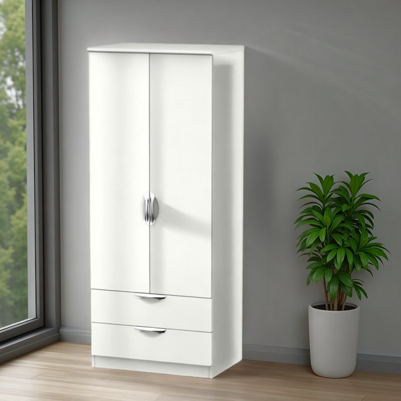 Welcome Furniture Camden 2ft6 2 Drawer Robe