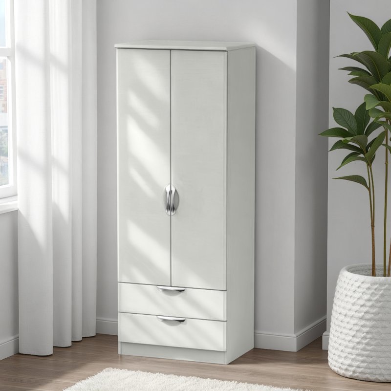 Welcome Furniture Camden Tall 2ft6 2 Drawer Robe