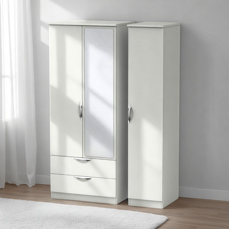 Welcome Furniture Camden Triple 2 Drawer Mirror Robe