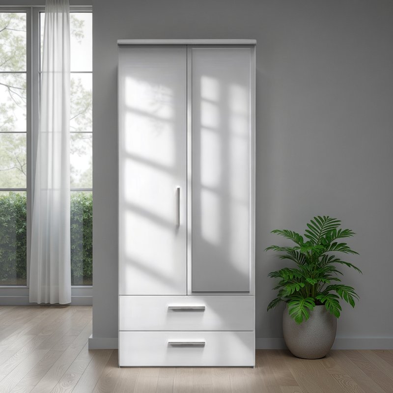 Welcome Furniture Knightsbridge 2ft6 2 Drawer Robe