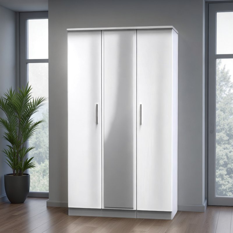 Welcome Furniture Knightsbridge Tall Triple Mirror Robe