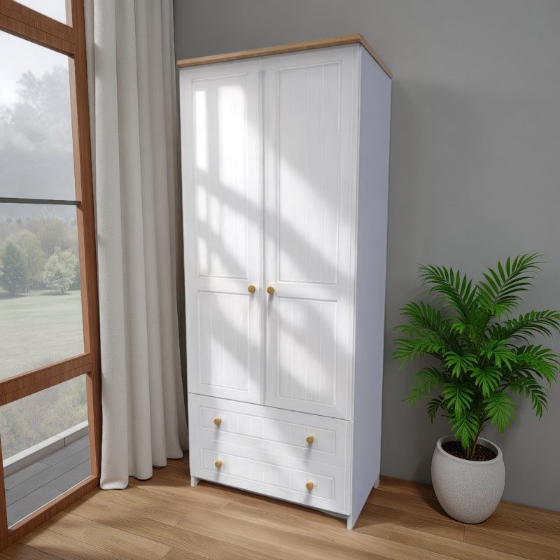 Welcome Furniture Warwick 2ft6 2 Drawer Robe