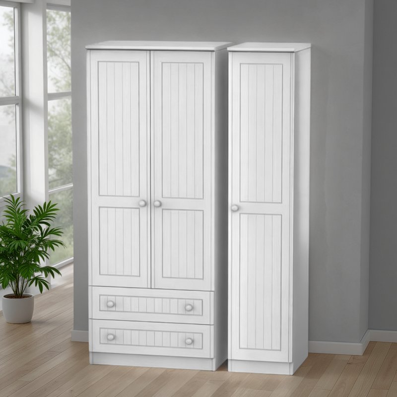 Welcome Furniture Warwick Triple 2 Drawer Robe