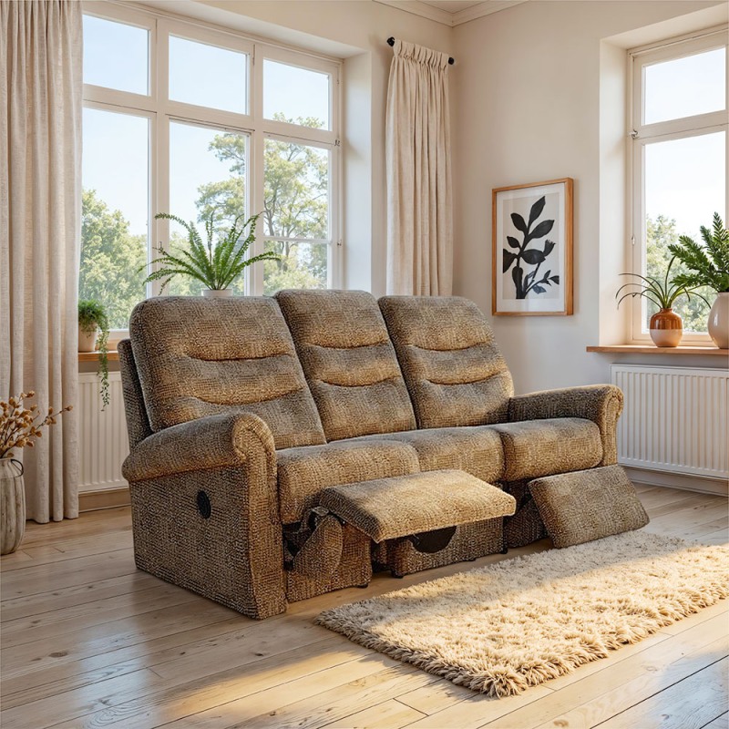 G Plan G Plan Holmes 3 Seater Double Recliner in Fabric