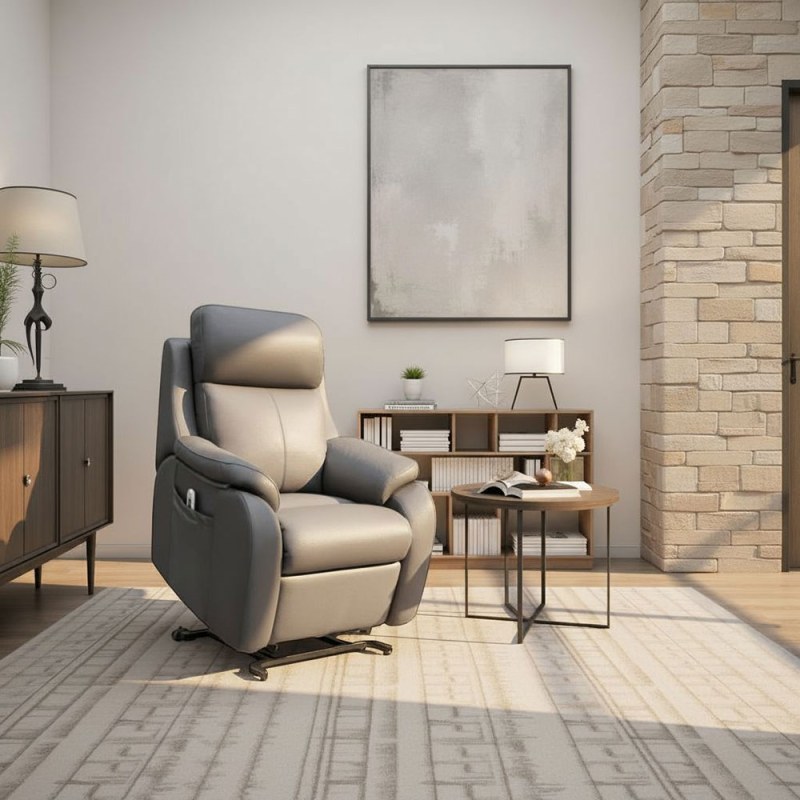 G Plan G Plan Kingsbury Small Dual Elevate Chair in Leather