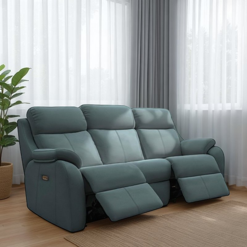 G Plan G Plan Kingsbury 3 Seater Curved Double Recliner in Leather