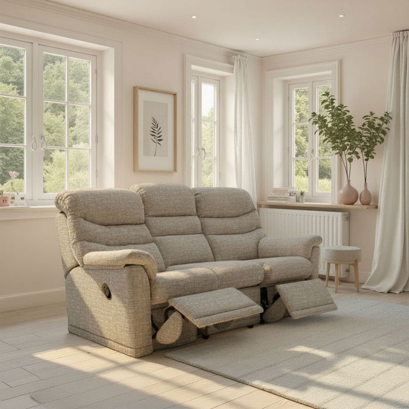 G Plan G Plan Malvern 3 Seater (3 Cushion) Double Recliner in Fabric