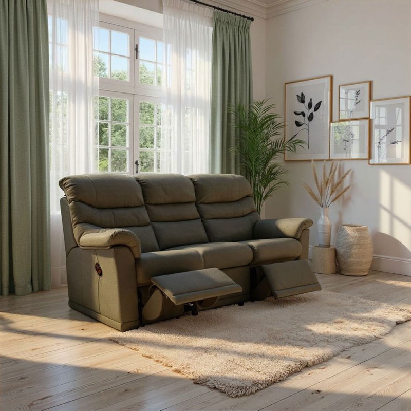 G Plan G Plan Malvern 3 Seater (3 Cushion) Double Recliner in Leather