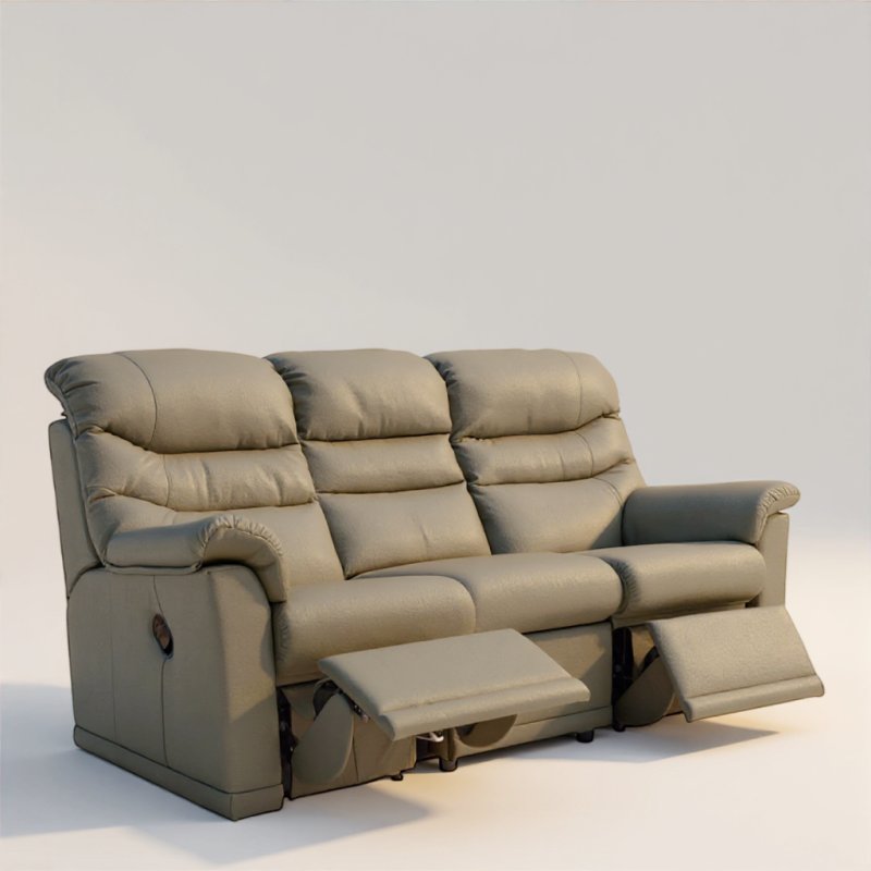 G Plan Malvern 3 Seater (3 Cushion) Double Recliner in Leather