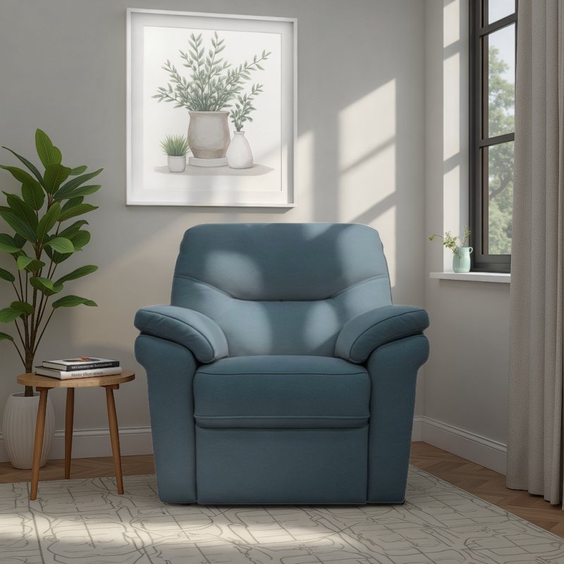 G Plan G Plan Seattle Chair with Show Wood in Leather