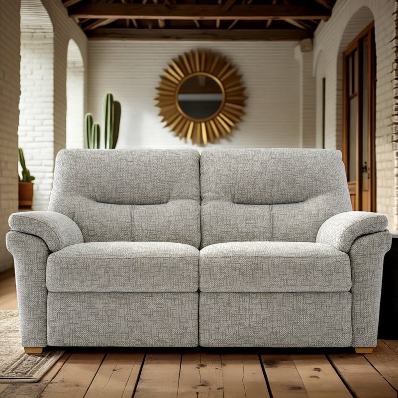 G Plan G Plan Seattle 2 Seater Sofa with Show Wood in Fabric