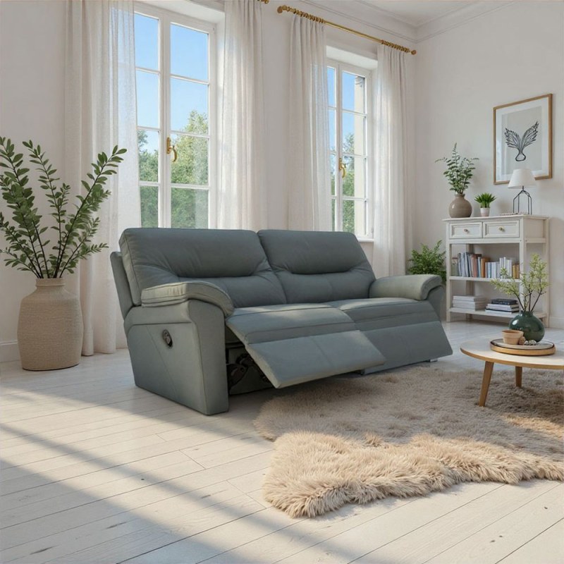 G Plan G Plan Seattle 3 Seater Double Recliner in Leather