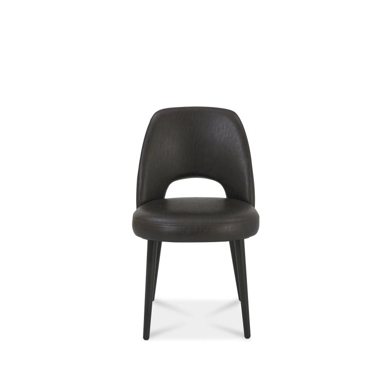 Bentley Designs Vintage Peppercorn Upholstered Chair (Pair)