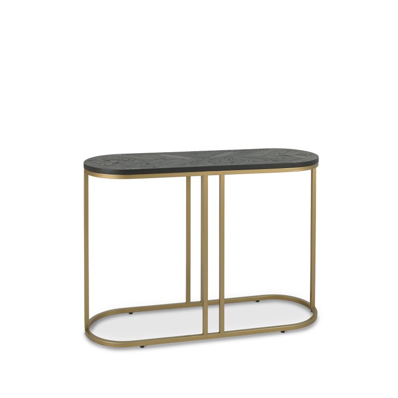 Bentley Designs Chevron Peppercorn Ash Console Table