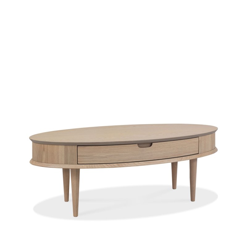 Bentley Designs Dansk Scandi Oak Coffee Table with Drawer