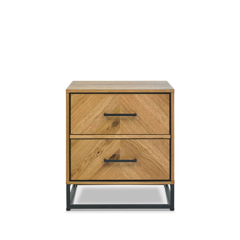 Bentley Designs Riva Oak 2 Drawer Nightstand