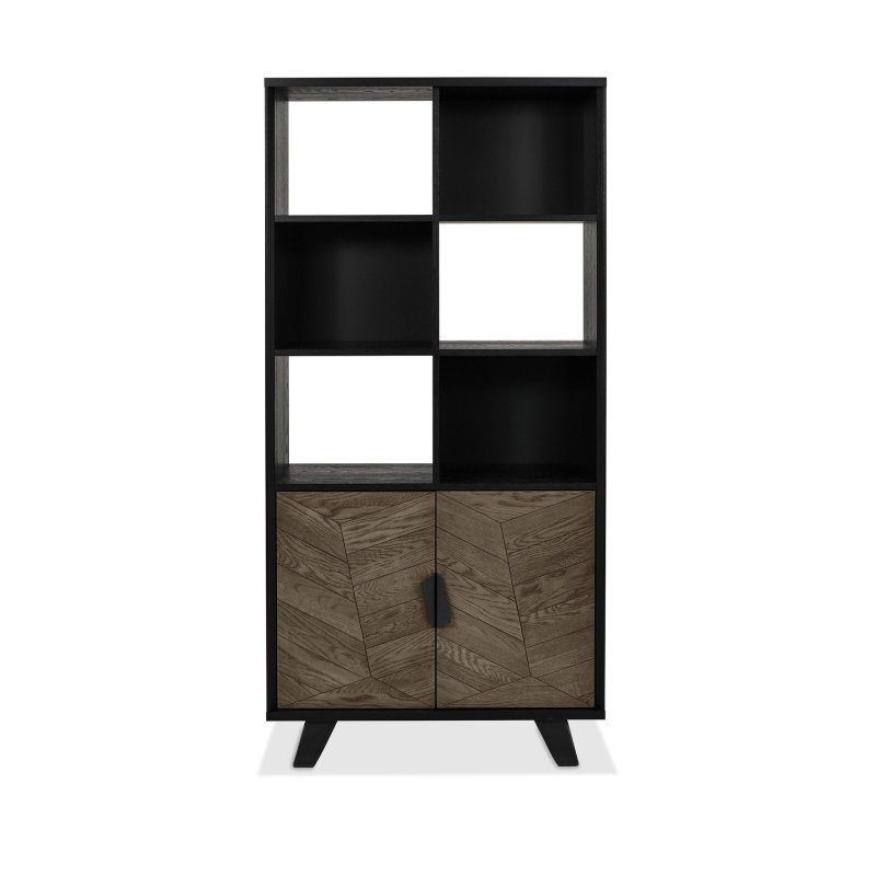 Bentley Designs Emerson Weathered Oak & Peppercorn Display Unit